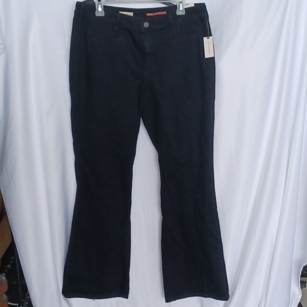Black Pilcro Flare Jeans with back zippers, 31, 32" inseam,  11" rise